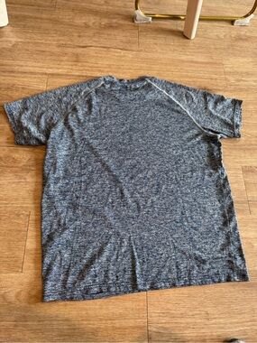 Men's Heather Gray/Blue Performance Crew Neck Shirt